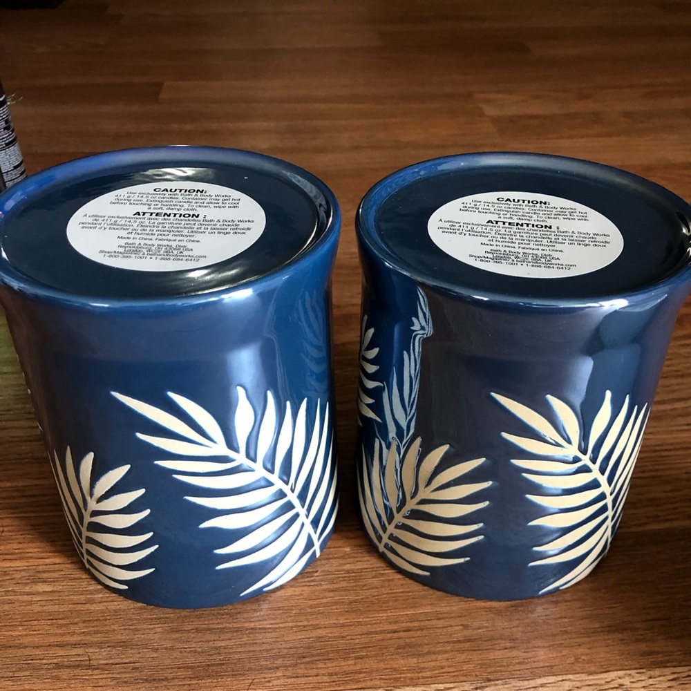 BNWT- “Palm Fronds Pedestal” Bath & Body Works